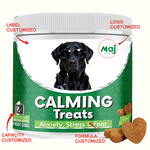 Suplemento de Golosinas Calmantes <span class=keywords><strong>para</strong></span> Mascotas OEM con Aceite de Semillas de Hemp y Manzanilla <span class=keywords><strong>para</strong></span> Perros, Alivio de la Ansiedad, el Miedo y el Estrés, Masticables Suaves - Product Image 2
