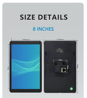 Panel de Control Táctil Inteligente para Hogar/Hotel de 8 Pulgadas, Montaje en Pared, Rockchip RK3566 Quad Core, WiFi, POE, NFC, Android 11, 4GB RAM, Tablet PC