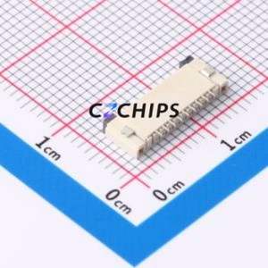 FPC-1.0FX-9PWCR-H20 FFC/FPC Connector SMD,P=1mm,Horizontal Mount Connector Flip Cover Type Bottom Contact 9P 1mm - Product Image 2