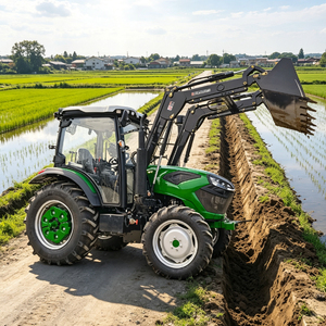 Tracteur agricole puissant de 80 CV à 4 roues motrices avec cabine climatisée et système hydraulique robuste pour les travaux agricoles de petite envergure et <span class=keywords><strong>la</strong></span> culture en jardinage - Product Image 1