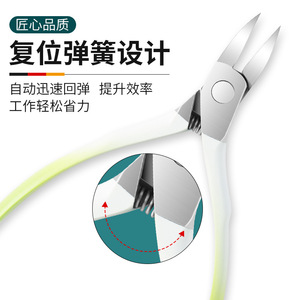 Cortauñas de acero inoxidable con diseño de pico de águila, apertura de mandíbula ancha, profesional, para uñas gruesas y difíciles de cortar, uso para personas mayores - Product Image 3