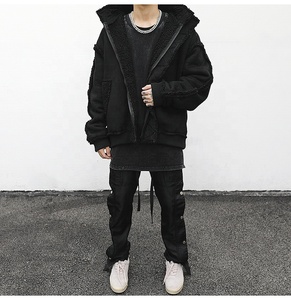OEM Private Label <strong>Men</strong> Stock Drop Shipping <strong>Shearling</strong> Suede Fashion Fur <strong>Jacket</strong> <strong>Men</strong> - Product Image 6