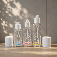 Flacon cosmétique de luxe en PETG de 90/100/120 ml avec pompe et bouchon sérigraphié pour sérum de soin de la peau