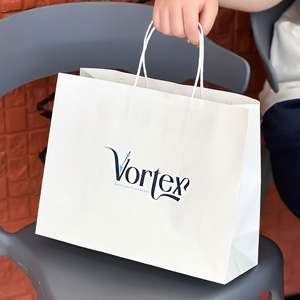 Bolsas de Papel Kraft Ecológicas Personalizadas con Asa y Logotipos Impresos para Regalos, Compras y Promoción en Supermercados - Product Image 5