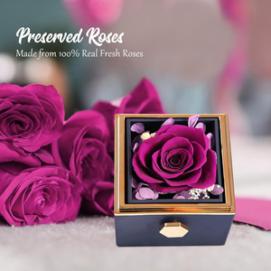 Regalos del Día <span class=keywords><strong>DE</strong></span> <span class=keywords><strong>LA</strong></span> <span class=keywords><strong>Madre</strong></span> Proveedor <span class=keywords><strong>de</strong></span> lujo Caja <span class=keywords><strong>de</strong></span> rosas giratoria preservada al por mayor con collar - Product Image 2