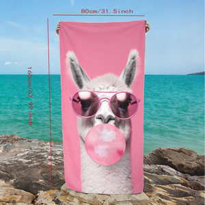 <span class=keywords><strong>Serviette</strong></span> de plage grande taille avec motif d'animaux de dessin animé <span class=keywords><strong>soufflant</strong></span> des bulles, serviettes de plage douces et confortables, légères et faciles à transporter - Product Image 4