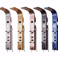 Colonne de douche murale multifonctionnelle Holmine SP-1 pour hôtel et spa, avec système de massage et robinets électriques intégrés