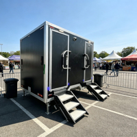 Climatiseur de plafond encastré pour caravane de toilettes portable à deux pièces avec douche, idéal pour la location de maisons d'hôtes