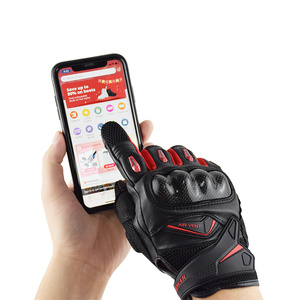 2021 新しいオートバイカーボンファイバーグローブフルフィンガー衝突防止ライディンググローブタッチスクリーン通気性オフロードグローブ男性 - Product Image 6