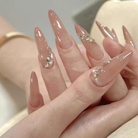 10 Tailles Populaires de Faux Ongles à Presser – Ongles Élégants aux Tons Pêche et Nude pour Mariage et Séance Photo – Capsules d'Ongles Amovibles