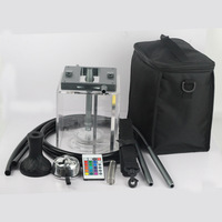 Kit Chicha Acrylique Givré Arabe avec Lumière LED, Double Tube Carré et Accessoires Inclus – Approvisionnement Transfrontalier