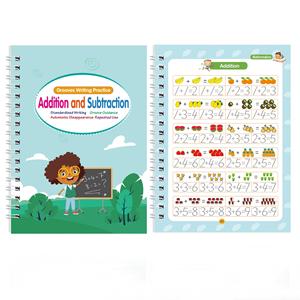 Ensemble de cahiers d'écriture à rainures <span class=keywords><strong>pour</strong></span> enfants, livre de pratique réutilisable <span class=keywords><strong>pour</strong></span> l'alphabet anglais et les chiffres - Product Image 3