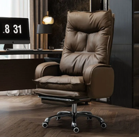 Chaise de patron avec fonction de levage, chaise de bureau confortable pour la maison, chaise d'étude, appui-tête réglable pour ordinateur ou visiteur