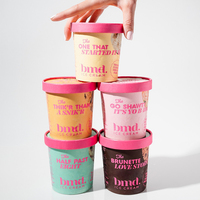 Contenant en papier pour crème glacée, gobelet en papier pour crème glacée, bol à salade avec revêtement PLA et couvercles en papier