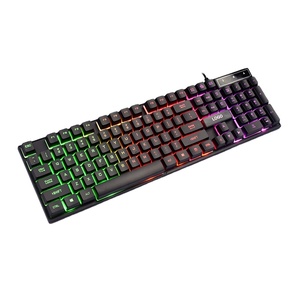 Nouveau <span class=keywords><strong>clavier</strong></span> de jeu ergonomique filaire USB à 104 touches avec rétroéclairage LED multicolore et design étanche pour les joueurs - Product Image 5