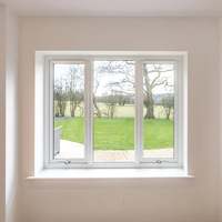 Fenêtre à battant Fenêtres UPVC standard personnalisées Fenêtre à battant à double coupure thermique en verre trempé à impact ouragan