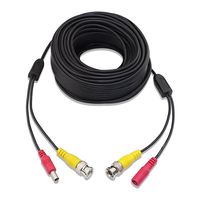 Câble d'extension coaxial BNC vers DC 12V 2-en-1 pour caméras de télévision, surveillance vidéo, lecteurs DVD, microphone avec gaine en PVC