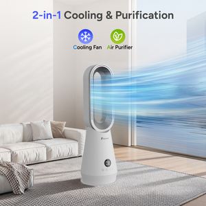 Noiseless Air Portable Cooling Bladeless <b>Fan</b> With Purifier for Home With <b>Remote</b> <b>Control</b> Bladeless Design Enjoy Smooth Airflow Wi - Product Image 5