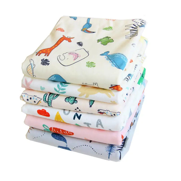 Tissu imperméable imprimé lavable pul pour couche en tissu pour bébé et matelas étanche à l'humidité