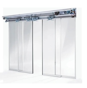 Ouvre-porte coulissant automatique en verre à capteur électrique moderne pour hôpital et magasin, motorisé - Product Image 1
