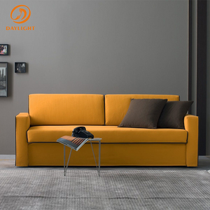 Divano Moderno Minimalista a Due Posti in Arancione Brillante, Schiuma ad Alta Resilienza, Rivestimento in Tessuto Premium, Piccolo Arredo per Soggiorno - Product Image 1