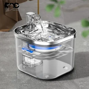 Dispensador de agua para mascotas con Sensor inteligente de funcionamiento automático de acero inoxidable 304, fuente alimentadora de agua para perros y gatos con filtración de recirculación