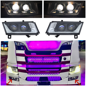 1 PAR de Faros Antiniebla LED Modificados con Doble Lente para Camiones Scania Serie <span class=keywords><strong>L</strong></span> <span class=keywords><strong>P</strong></span> G R <span class=keywords><strong>S</strong></span> - G/<span class=keywords><strong>P</strong></span>/R II 2017+ EURO - Product Image 1