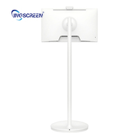 INGSCREEN Pantalla Táctil LCD Android de 23.8 Pulgadas con Batería, para Gimnasio, Juegos, Sala de Estar, Smart TV con Ruedas Desmontables