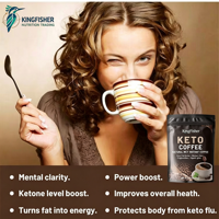 KingFisher Café Keto Naturel au Chocolat pour la Perte de Poids et le Contrôle de la Graisse – Substitut de Repas Brûle-Graisse Plus