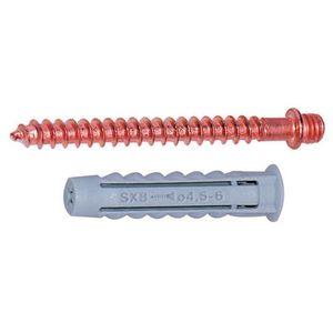 Boulons de porte et de fenêtre en laiton plaqué cuivre avec double vis M6, longueur 12 cm - Product Image 1