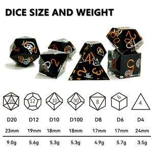 Juego de Dados DND con Diseño de Halloween en Blanco, 7 Piezas, Dados Poliédricos de Resina con Bordes Afilados para Dungeons & Dragons <span class=keywords><strong>RPG</strong></span> - Product Image 4