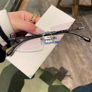 Moda sin montura presbicia Anti luz azul mujeres hombres gafas de lectura ultraligeras gafas de lectura Anti rayos azules al por mayor - Product Image 1