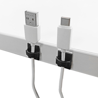 Fixateur de fil de support de serre-câble en plastique réutilisable auto-adhésif pour le bureau et la maison pour le transport et la gestion des câbles