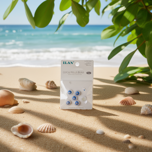 Perline di conchiglia ILAN 16-18 mm Occhi Blu per fai da te, 6 pz - Product Image 2