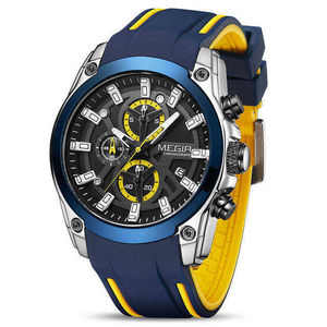Reloj de Pulsera MEGIR 2144, Deportivo, Retro, de Lujo, con Caja de Aleación y Correa de Silicona, Estilo Ejecutivo, Analógico, Resistente al Agua - Product Image 3