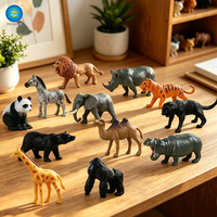 Ensemble de 12 figurines d'animaux sauvages de la savane réalistes de 3 pouces en PVC, figurines de zoo et de jungle, jouets éducatifs pour enfants et tout-petits EN71 CPC