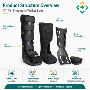 Bota Neumática CAM Walker de 17 Pulgadas con Celdas de Aire para Fractura de Tobillo y Recuperación Postoperatoria - Product Image 2