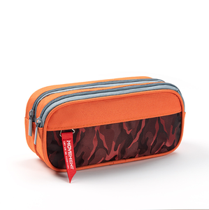 Borsa mimetica a doppia penna <span class=keywords><strong>per</strong></span> ragazzi studenti delle scuole <span class=keywords><strong>medie</strong></span> e superiori multistrato astuccio cancelleria - Product Image 4