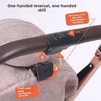 Poussette pliable légère en alliage, à ouverture rapide à un bouton, avec positions assise et allongée réglables