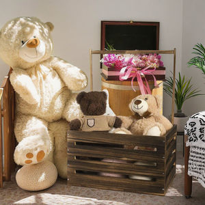 Gran oferta de armario de madera para Baby Shower, cesta de madera con asa, cesta personalizada para bebé para el <span class=keywords><strong>embarazo</strong></span>, nuevos padres - Product Image 5