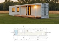 Maison conteneur préfabriquée extensible, structure en acier modulaire, mini-maison portable, villa, bureau, hôtel, conception en kit