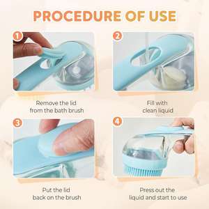 2025 НОВАЯ щетка для ванной для собак 2 в 1 со встроенным дозатором шампуня многофункциональная щетка для ванной для длинных и короткошерстных собак кошек - Product Image 6