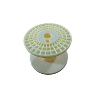 Bobine industrielle professionnelle en ABS de 200 mm, blanche/noire, diamètre du tube de 90 mm, bobine de stockage de câble en plastique à longue durée de vie pour fil de cuivre