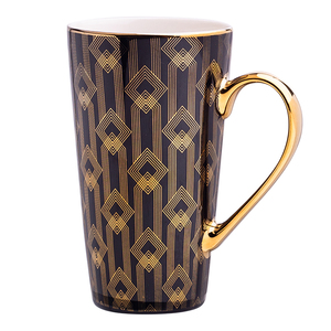 HOME Bền Sứ Đen <span class=keywords><strong>Latte</strong></span> Cà Phê Trà Cup Thoải Mái Xử Lý Gốm Cao Cốc Cà Phê - Product Image 2