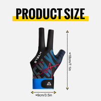 Gants de billard WRELS, gants de billard élastiques à trois doigts, en silicone antidérapant, respirants, pour le snooker et le billard