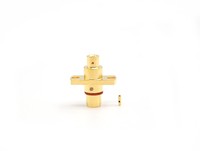 Connecteur coaxial RF BMA mâle vers femelle, prise DC 18 GHz, corps métallique, joint d'étanchéité rouge