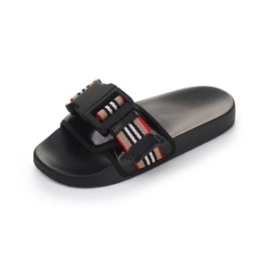 Factory direct sale - Summer black luxurious one-piece platform high-quality soft-soled EVA anti-slip breathable <b>slippers</b> - Product Image 5