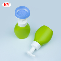 Botol Hand Sanitizer Bunga PET 300ml, Botol Busa Pembersih Mewah dengan Pompa Semprot, Botol Plastik Cetak Sablon untuk Busa Tekan