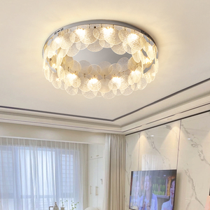 Decoratie Plafondlamp Slaapkamer Goud Luxe Ronde Kristal Moderne Led Plafondlamp Voor Woonkamer - Product Image 1