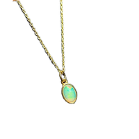 Collier Pendentif Gaovo Vintage en Argent S925 Plaqué Or avec Opale Naturelle, Bijou Élégant Quotidien pour Femme, Idéal Cadeau, Vente en Gros